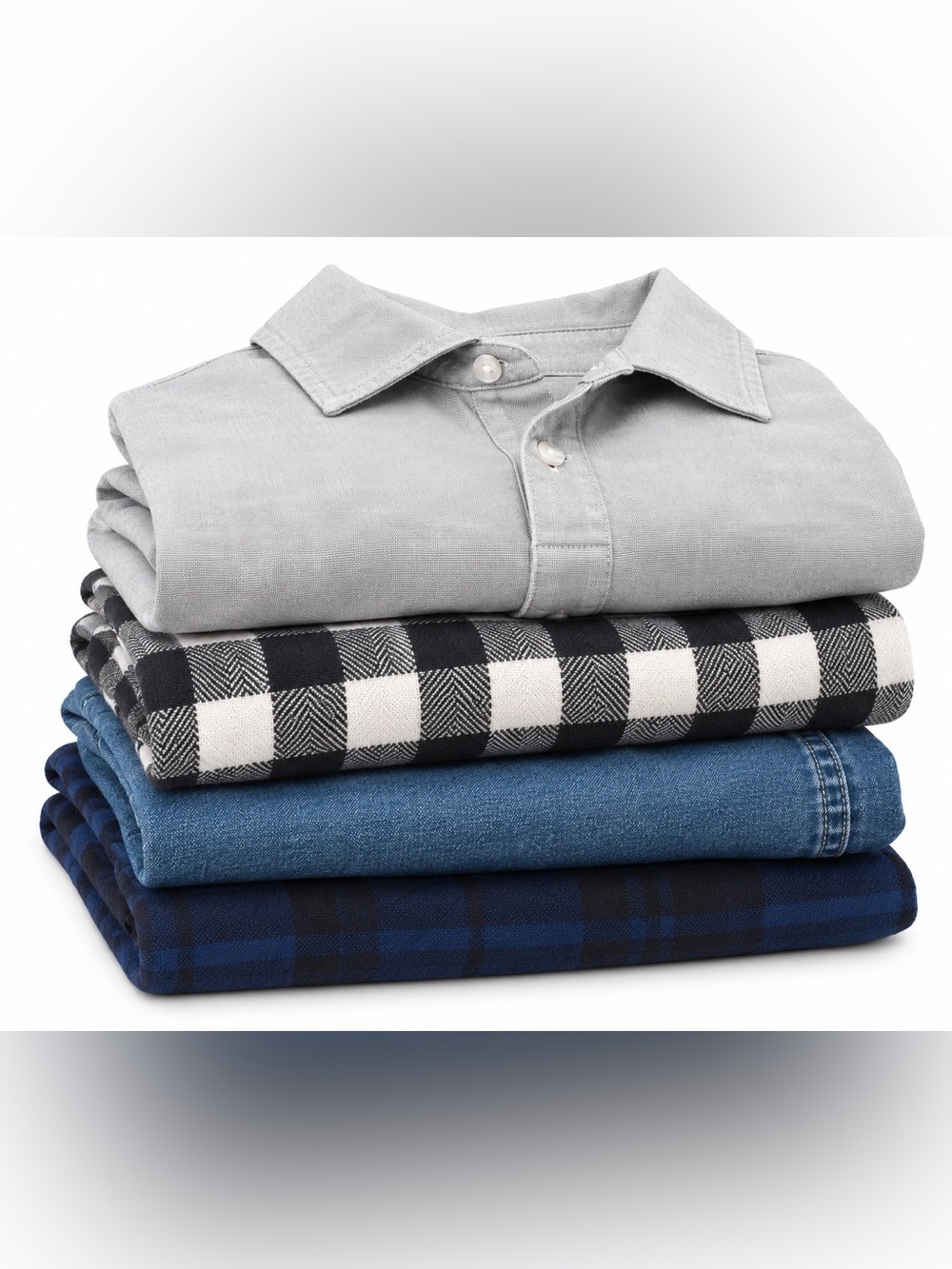 Toddler Boys 2T Button Down Shirt Lot of 4 Plaid Chambray Casual Tops